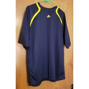 Men's Adidas polyester shirt with stripes